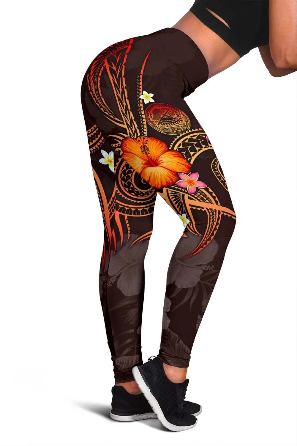 American Samoa Polynesian Legging - Legend of American Samoa (Red)