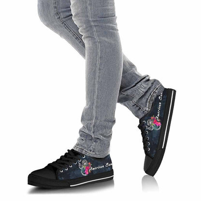 American Samoa Polynesian Low Top Shoes - Tropical Flower