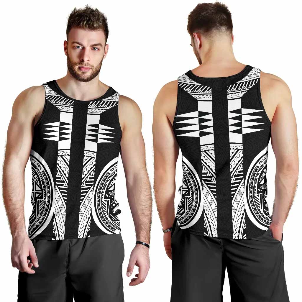 American Samoa Polynesian Men Tank Top - Black Armor Tattoo