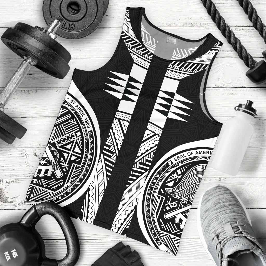 American Samoa Polynesian Men Tank Top - Black Armor Tattoo
