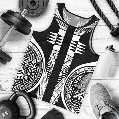 American Samoa Polynesian Men Tank Top - Black Armor Tattoo