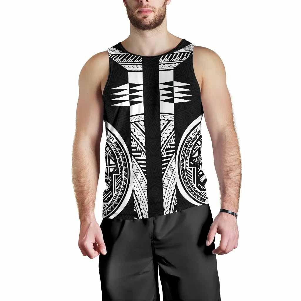 American Samoa Polynesian Men Tank Top - Black Armor Tattoo