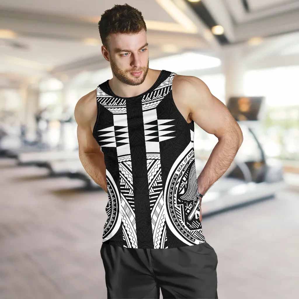 American Samoa Polynesian Men Tank Top - Black Armor Tattoo
