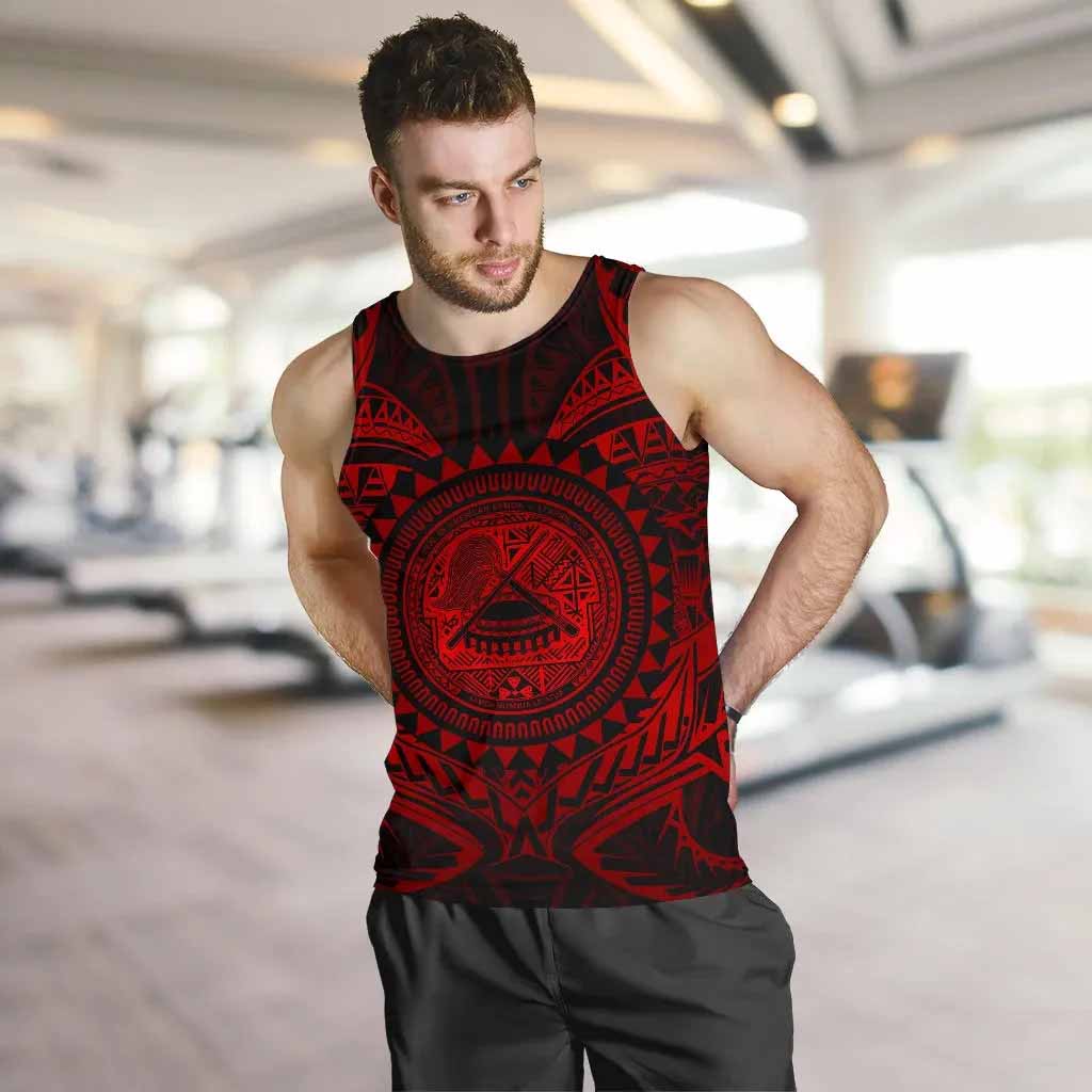 American Samoa Polynesian Men Tank Top - Red Seal