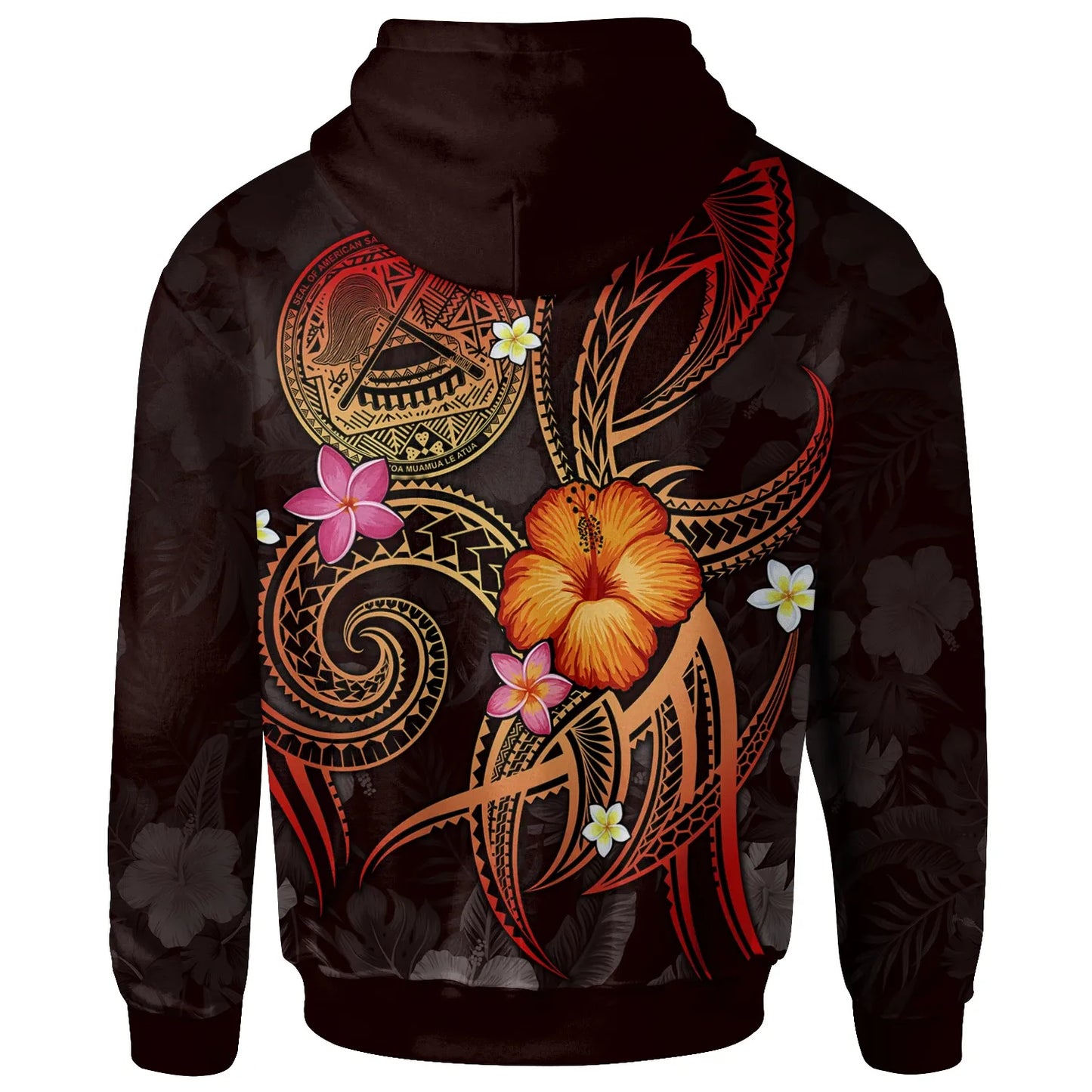 American Samoa Polynesian Personalised Hoodie - Legend of American Samoa (Red)