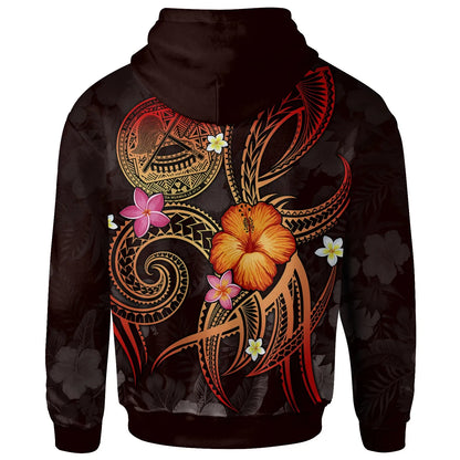 American Samoa Polynesian Personalised Hoodie - Legend of American Samoa (Red)