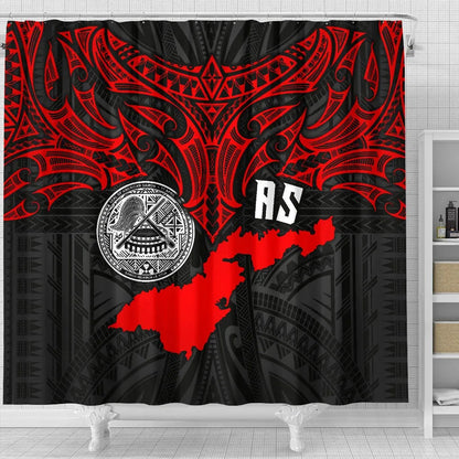 American Samoa Polynesian Shower Curtain - Whale Tail