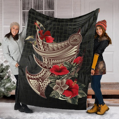 American Samoa Premium Blanket - Polynesian Tribal Vintage Style