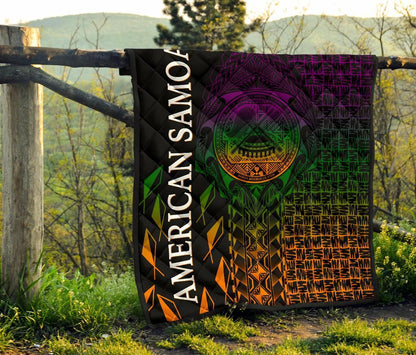 American Samoa Premium Quilt - AS Seal Rocket Style