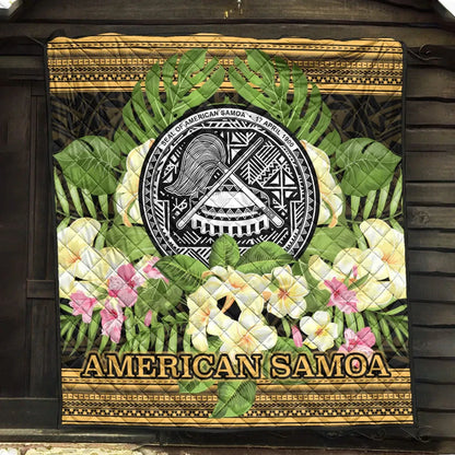 American Samoa Premium Quilt - Polynesian Gold Patterns Collection