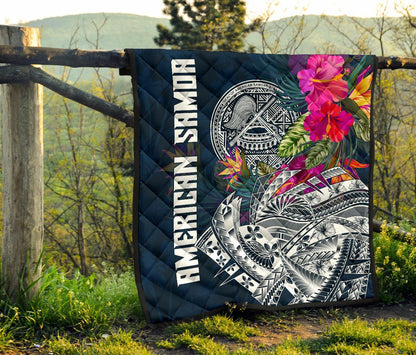 American Samoa Premium Quilt - Polynesian Hibiscus with Summer Vibes