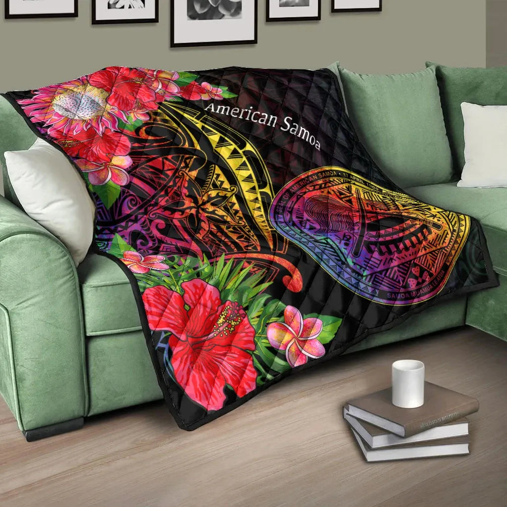 American Samoa Premium Quilt - Tropical Hippie Style