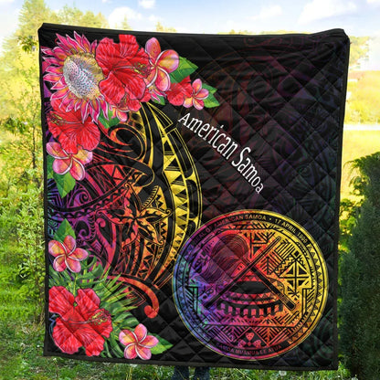 American Samoa Premium Quilt - Tropical Hippie Style