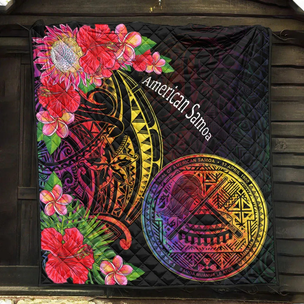 American Samoa Premium Quilt - Tropical Hippie Style