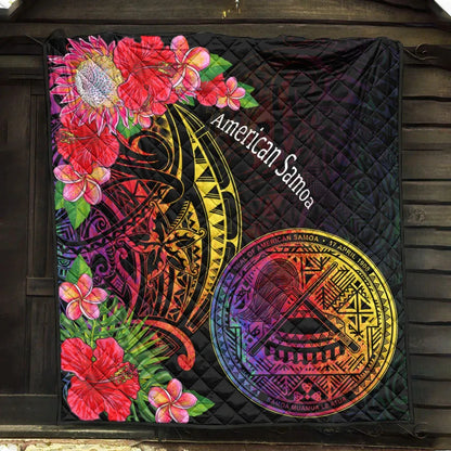 American Samoa Premium Quilt - Tropical Hippie Style