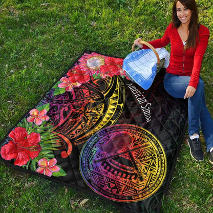 American Samoa Premium Quilt - Tropical Hippie Style