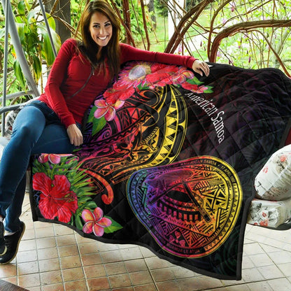 American Samoa Premium Quilt - Tropical Hippie Style
