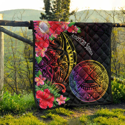 American Samoa Premium Quilt - Tropical Hippie Style