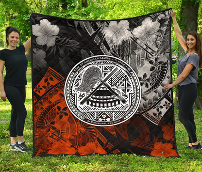 American Samoa Premium Quilt - Vintage Polynesian Style