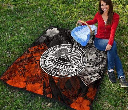 American Samoa Premium Quilt - Vintage Polynesian Style