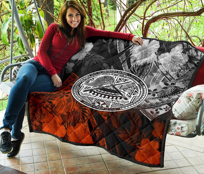 American Samoa Premium Quilt - Vintage Polynesian Style