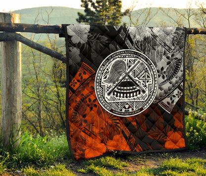 American Samoa Premium Quilt - Vintage Polynesian Style