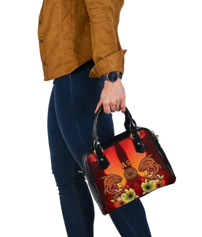 American Samoa Shoulder Handbag - Tribal Tuna Fish