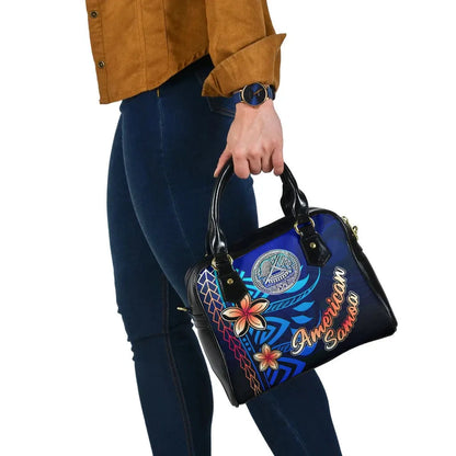 American Samoa Shoulder Handbag - Vintage Tribal Mountain