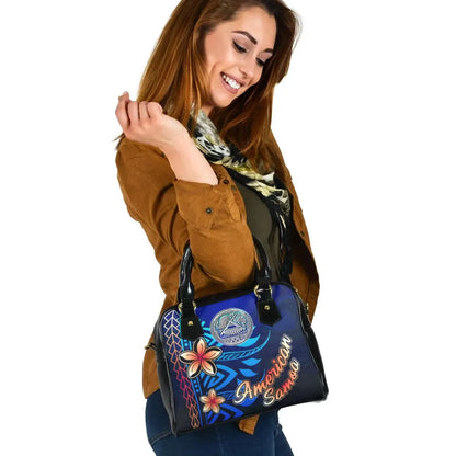 American Samoa Shoulder Handbag - Vintage Tribal Mountain