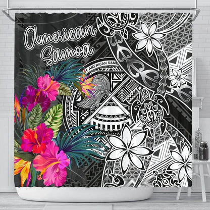 American Samoa Shower Curtain - Turtle Floral