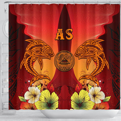 American Samoa Shower Curtains - Tribal Tuna Fish
