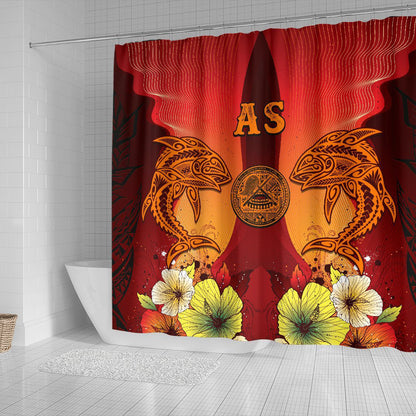 American Samoa Shower Curtains - Tribal Tuna Fish