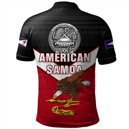 American Samoa Polo Shirt Custom Polynesian Tribal Sport Style