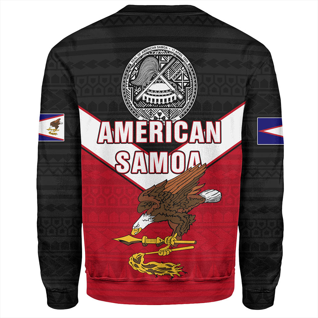 American Samoa Sweatshirt Custom Polynesian Tribal Sport Style