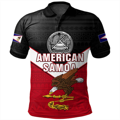 American Samoa Polo Shirt Custom Polynesian Tribal Sport Style