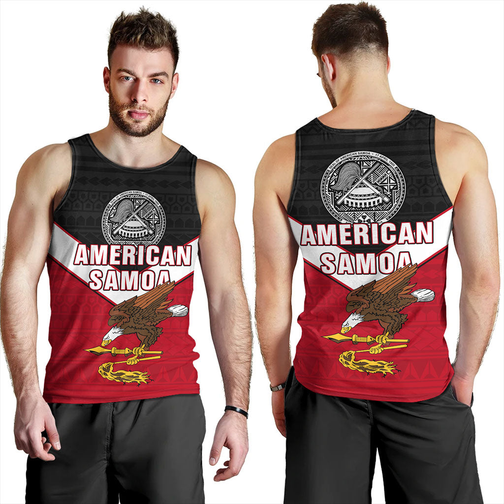 American Samoa Tank Top Custom Polynesian Tribal Sport Style
