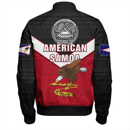 American Samoa Bomber Jacket Custom Polynesian Tribal Sport Style
