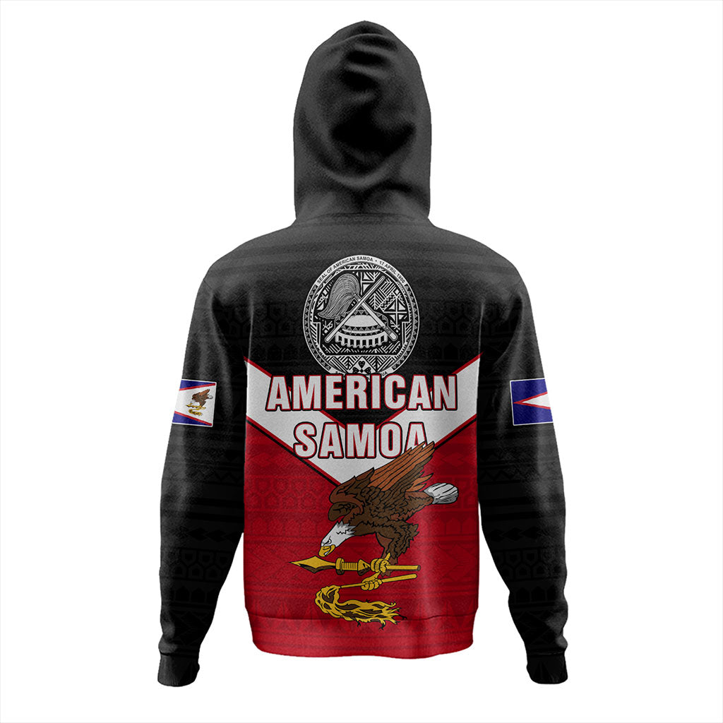 American Samoa Hoodie Custom Polynesian Tribal Sport Style