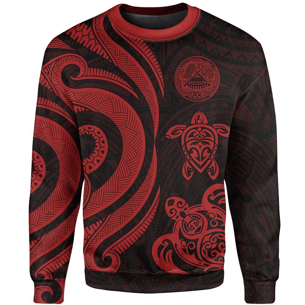 American Samoa Sweatshirt - Red Tentacle Turtle