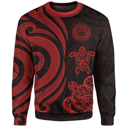 American Samoa Sweatshirt - Red Tentacle Turtle