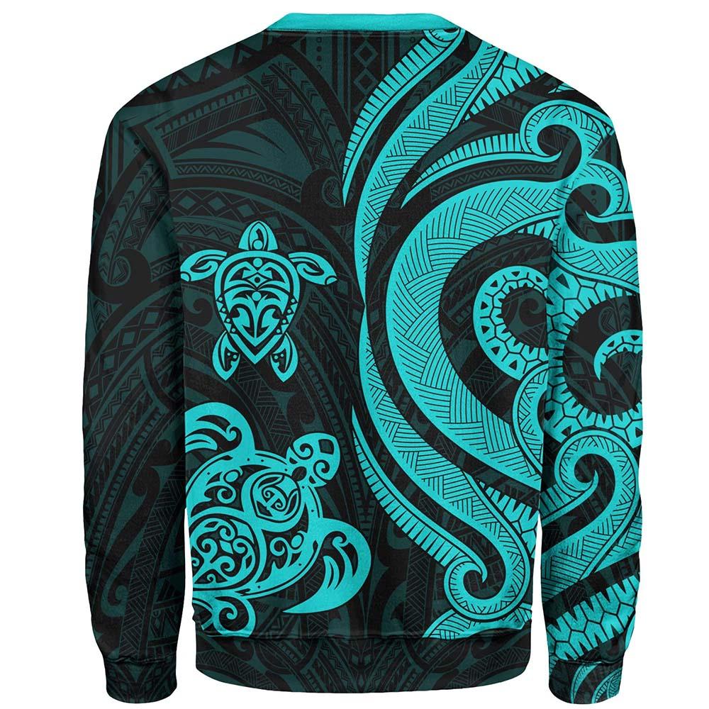 American Samoa Sweatshirt - Turquoise Tentacle Turtle