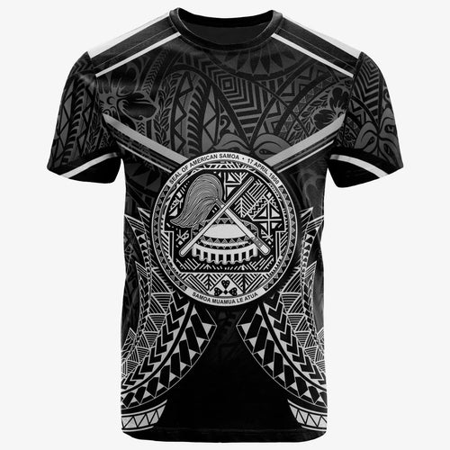 American Samoa T-Shirt - American Samoa Seal With White Line Style