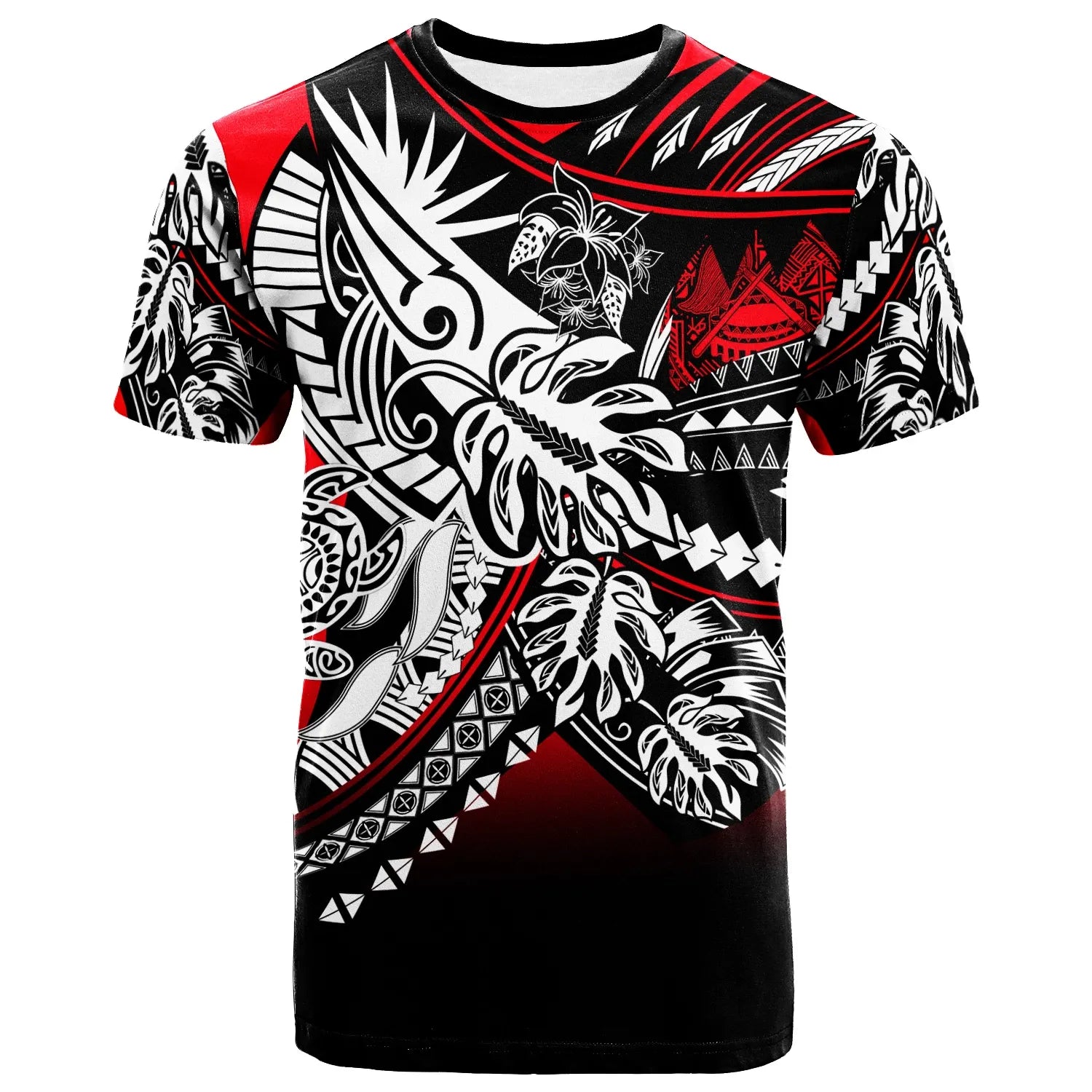 American Samoa T-Shirt - Tribal Jungle Pattern