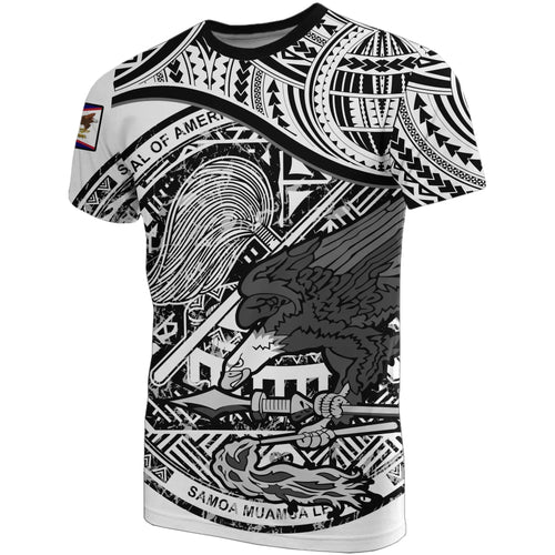 American Samoa T-Shirts - American Samoa Flag Seal White