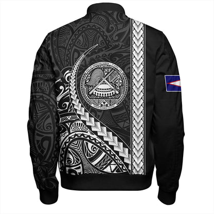 American Samoa Bomber Jacket Samoa Tribal Polynesian Coat Of Arms