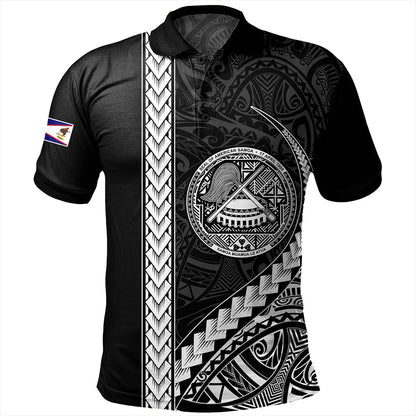 American Samoa Polo Shirt Samoa Tribal Polynesian Coat Of Arms