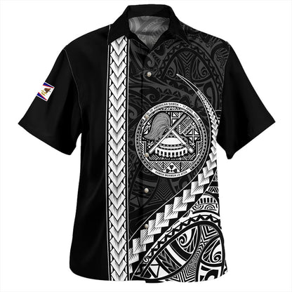 American Samoa Hawaiian Shirt Samoa Tribal Polynesian Coat Of Arms