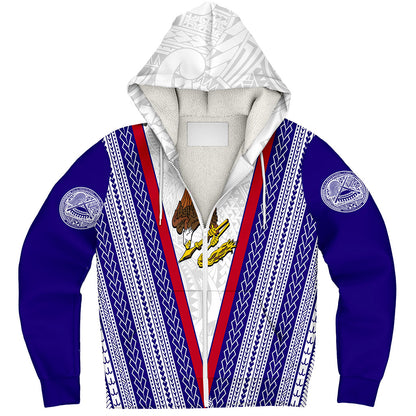 American Samoa Sherpa Hoodie Polynesian Tribal Flag