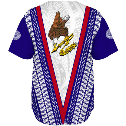 American Samoa Baseball Shirt Polynesian Tribal Flag