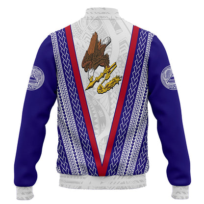 American Samoa Baseball Jacket Polynesian Tribal Flag